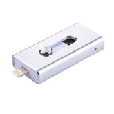 RQW-02 Unidad flash 3 en 1 USB 2.0, 8 pines y micro USB de 64 GB, RQW-02, color plateado